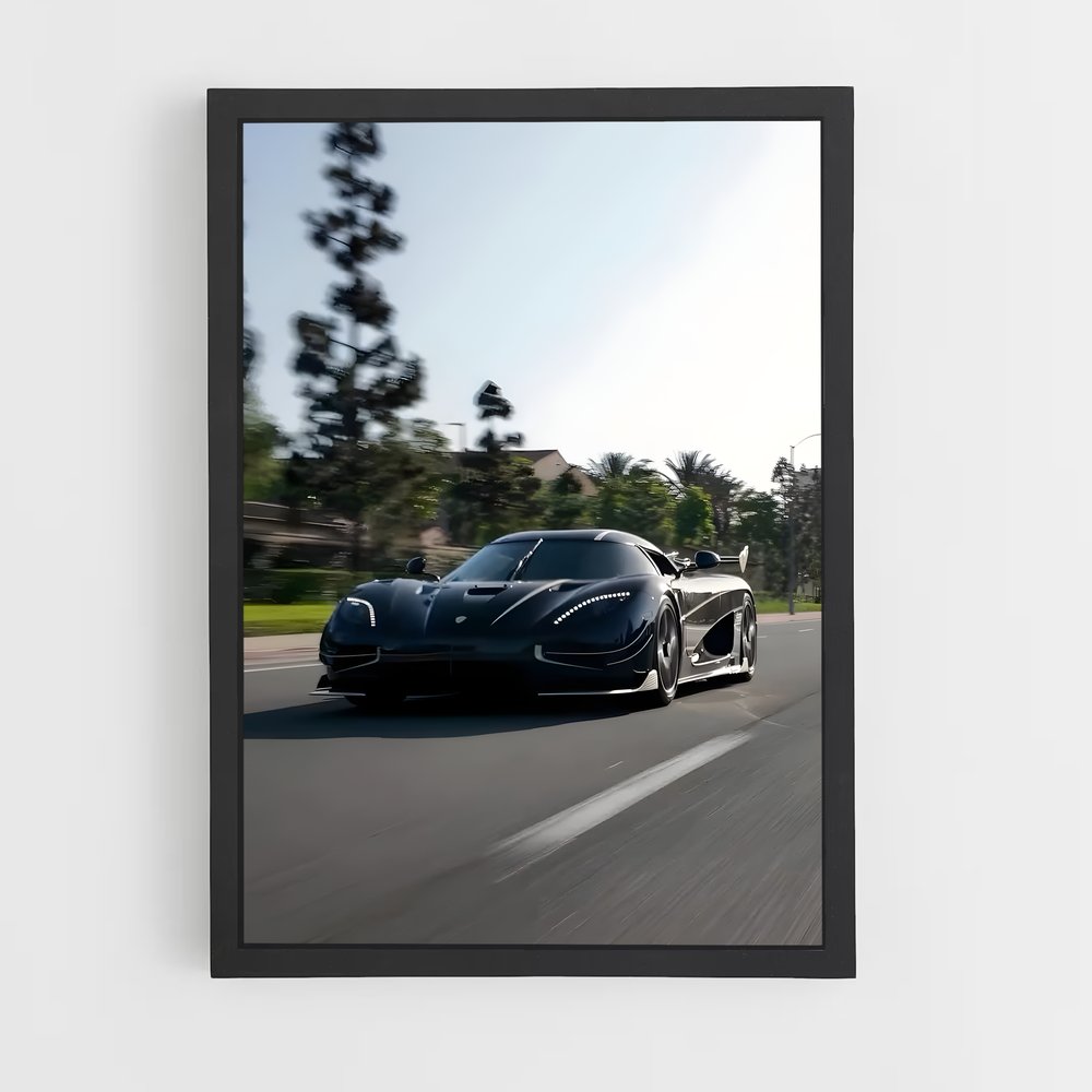 Poster Course Nocturne – affiche Koenigsegg (vue 2)